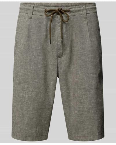 JOOP! Jeans Regular Fit Shorts mit Bundfalten Modell 'RUDO' - Grau