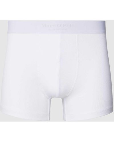 Marc O' Polo Trunks mit elastischem Logo-Bund Modell 'ICONIC' im 2er-Pack - Weiß