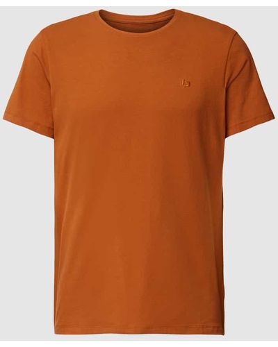 Blend T-Shirt mit Label-Stitching Modell 'Dinton' - Orange