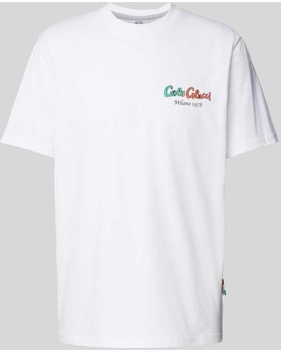 carlo colucci T-shirt Met Labelprint - Wit