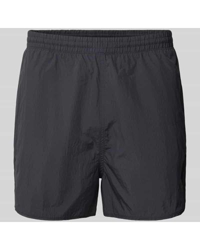 HUGO Regular Fit Shorts mit Label-Print Modell 'Daigo' - Grau