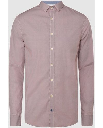 COLOURS & SONS Slim Fit Zakelijk Overhemd Van Katoen - Roze