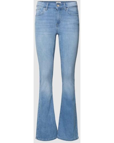 ONLY Flared Cut Jeans mit Label-Patch Modell 'BLUSH' - Blau