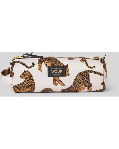 Wouf Pouch mit Allover-Muster Modell 'The Leopard' - Mehrfarbig