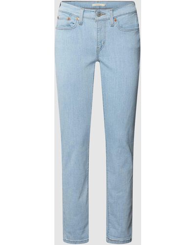 Levi's® 300 Boyfriend Fit Jeans Met Labelpatch - Blauw