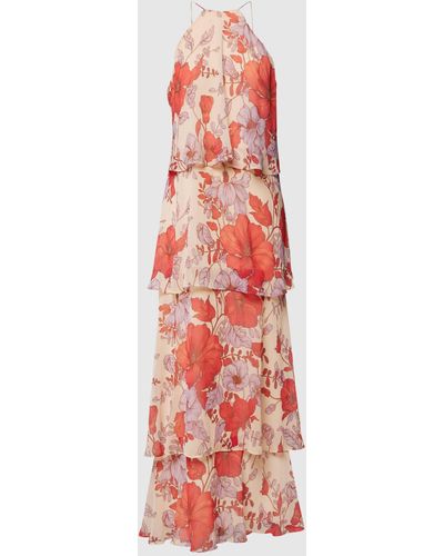 Mango Midi-jurk Met All-over Bloemenmotief - Wit