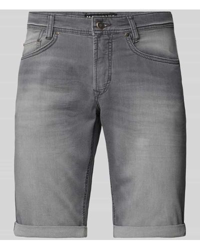 M·a·c Slim Fit Jeansbermudas im 5-Pocket-Design Modell 'Jogn' - Grau