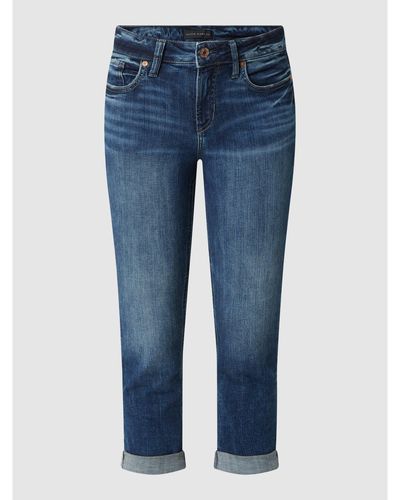 Silver Jeans Co. Curvy Fit Caprijeans mit Stretch-Anteil Modell 'Suki' - Blau