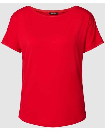 MORE&MORE T-Shirt mit U-Boot-Ausschnitt - Rot