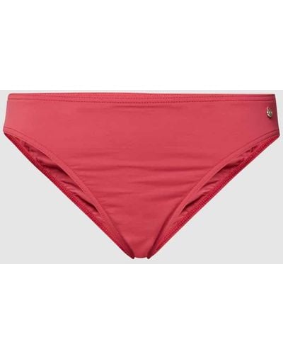 S.oliver Bikini-Hose mit Label-Applikation - Pink