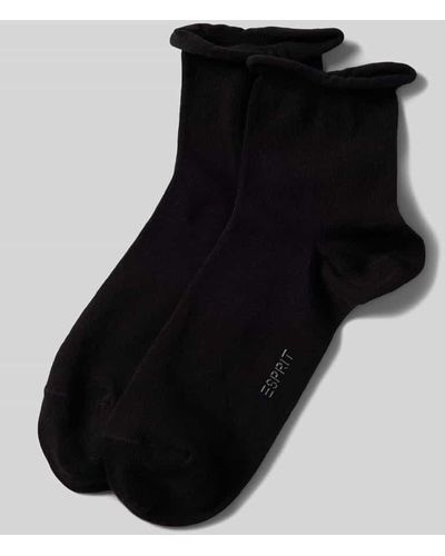 Esprit Socken im unifarbenen Design Modell 'Basic Pure' im 2er-Pack - Schwarz