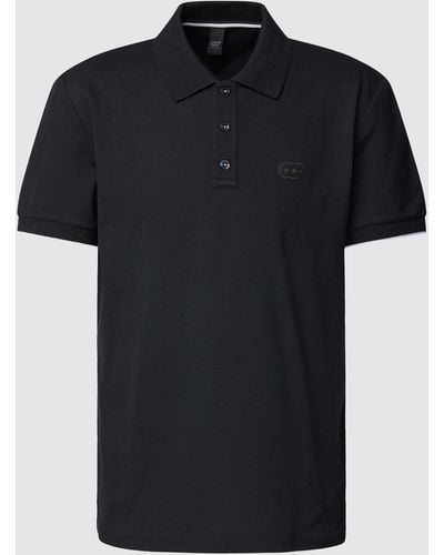 ALPHATAURI Poloshirt Met Labeldetail - Zwart