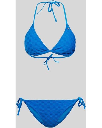 Shiwi Bikini mit Strukturmuster Modell 'Liz' - Blau