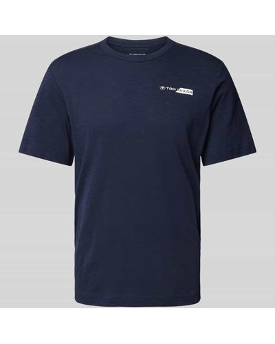 Tom Tailor T-Shirt mit Rundhalsausschnitt - Blau
