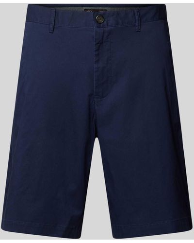 Michael Kors Regular Fit Shorts mit Gürtelschlaufen - Blau