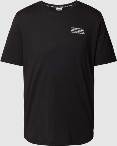 Fila T-shirt Met Ronde Hals - Zwart