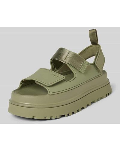 UGG Sandalette mit Plateausohle Modell 'GOLDENGLOW' - Grün