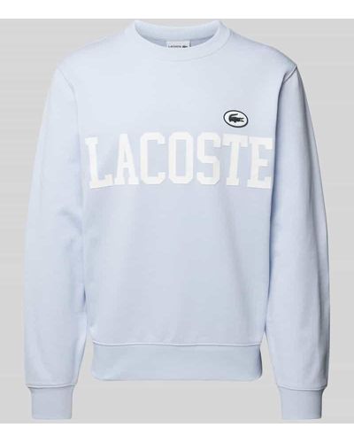 Lacoste Classic Fit Sweatshirt mit Label-Print - Blau