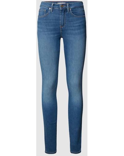 Tommy Hilfiger Skinny Fit Jeans mit Stretch-Anteil Modell 'Como' - Blau