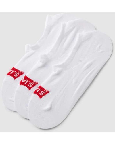 Levi's Socken mit Label-Detail Modell 'BATWING' im 3er-Pack - Weiß