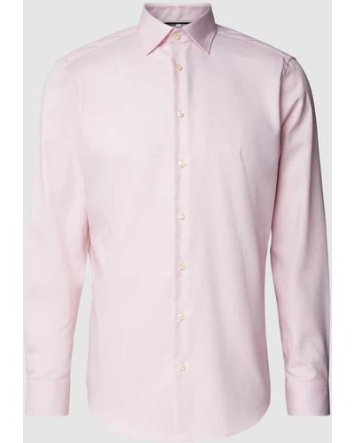 Christian Berg Men Regular Fit Business-Hemd mit Kentkragen - Pink