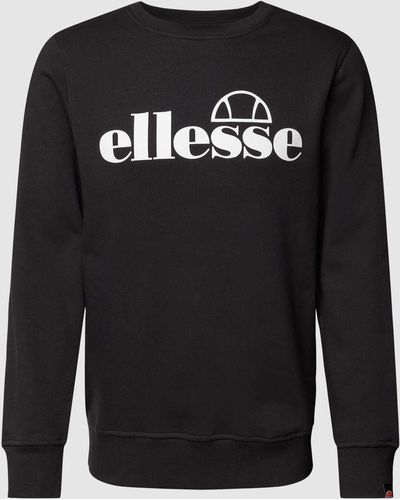 Ellesse Sweatshirt Met Labelprint - Zwart