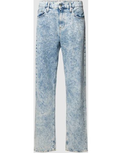 Calvin Klein Straight Leg Jeans im 5-Pocket-Design Modell '90 S' - Blau