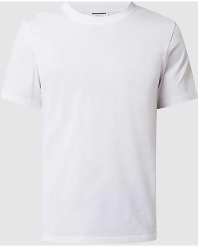 ARMEDANGELS T-Shirt in unifarbenem Design Modell 'MAARKOS' - Weiß