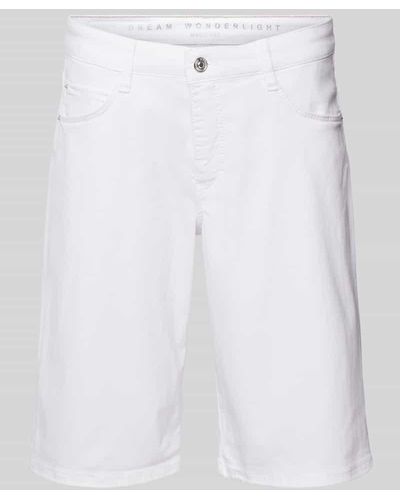M·a·c Regular Fit Jeansshorts im 5-Pocket-Design - Weiß