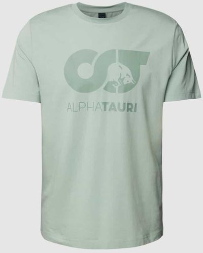 ALPHATAURI T-Shirt mit Label-Print Modell 'JERO' - Grün