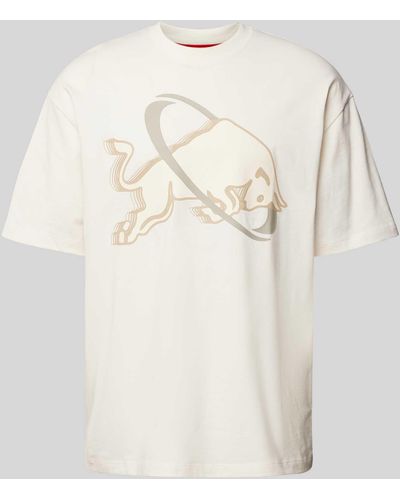 HUGO T-Shirt mit Motiv-Print Modell 'Danirick' - X RB - Natur