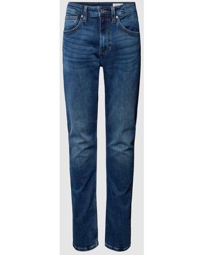s.Oliver BLACK LABEL Slim Fit Jeans aus Baumwoll-Mix Modell 'Mauro' - Blau