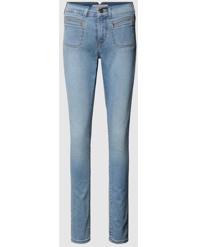 Levi's® 300 Skinny Fit Jeans mit Knopfverschluss - Blau