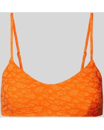 Banana Moon Bikini-Oberteil mit Motiv-Stitching Modell 'PASTELROSEWARO' - Orange