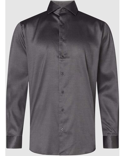 Eterna Comfort Fit Business-Hemd aus Oxford - Grau