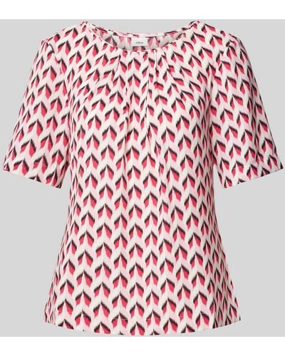 S.oliver Blouseshirt Met All-over Motief - Rood