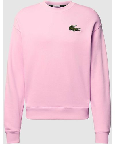 Lacoste Loose Fit Sweatshirt - Roze