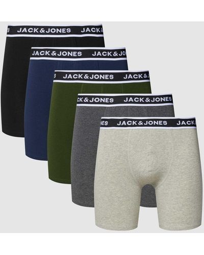 Jack & Jones Boxershort Met Elastische Band Met Logo - Grijs