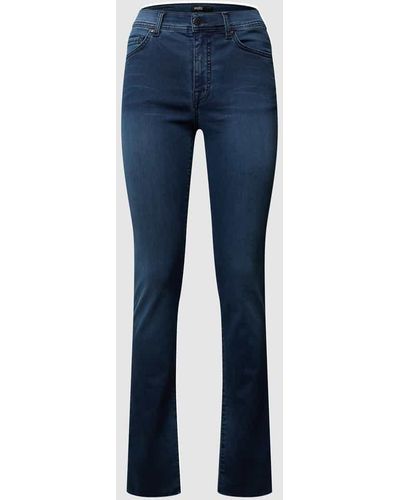 ANGELS Bootcut Jeans mit Kontrastnähten Modell 'CICI' - Blau