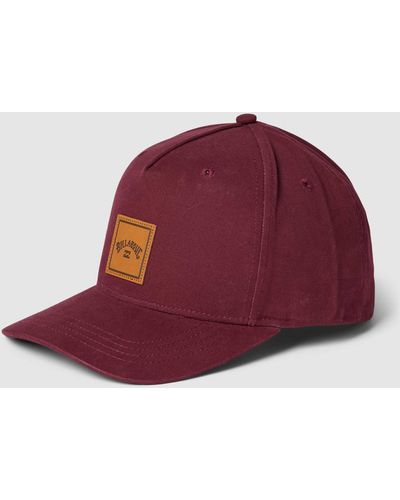 Billabong Basecap mit Label-Patch Modell 'STACKED SNAPBACK' - Rot