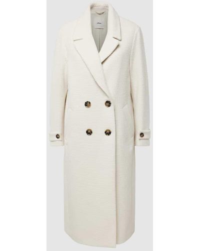 S.oliver Mantel mit Reverskragen und Ärmelriegeln - Weiß