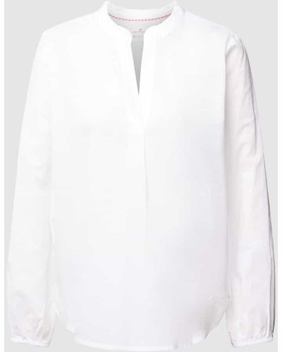LIEBLINGSSTÜCK Bluse mit Tunikakragen in flieder - Weiß