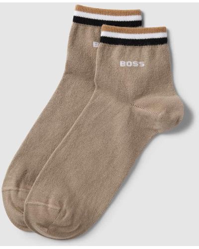 BOSS Socken mit Kontraststreifen im 2er-Pack - Natur
