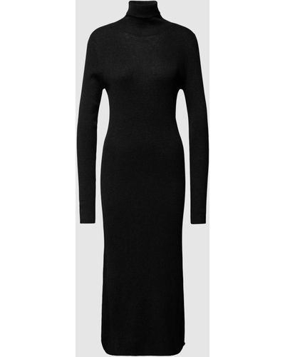 QS Midi-jurk Met Rolkraag - Zwart