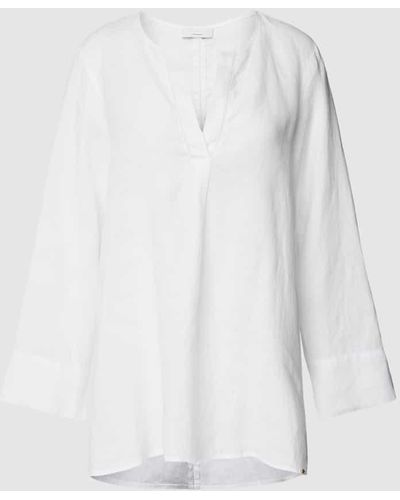 Cinque Blusenshirt aus Leinen Modell 'PANTELLERIA' - Weiß