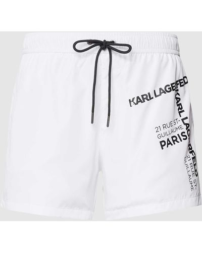 Karl Lagerfeld Badehose mit Eingrifftaschen - Grau