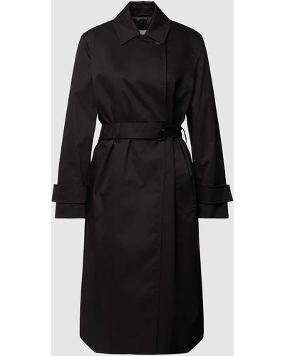 Calvin Klein Trenchcoat Met Tailleriem - Zwart