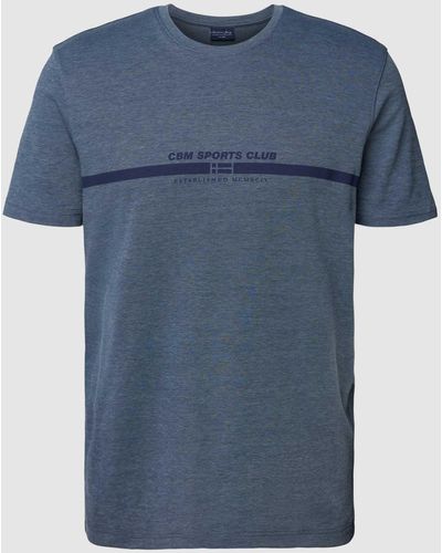 Christian Berg Men T-shirt Met Print Aan De Voorkant - Blauw