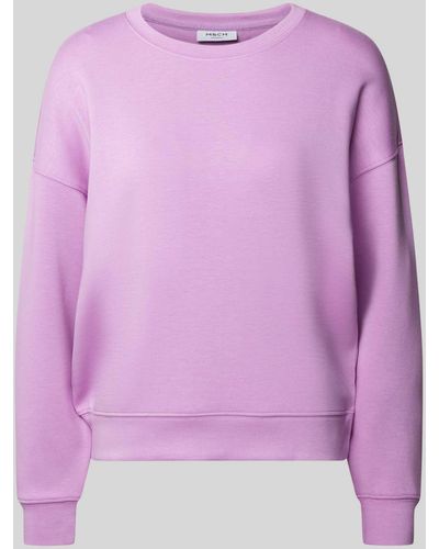 MSCH Copenhagen Oversized Sweatshirt mit Gerippte Abschlüsse - Pink