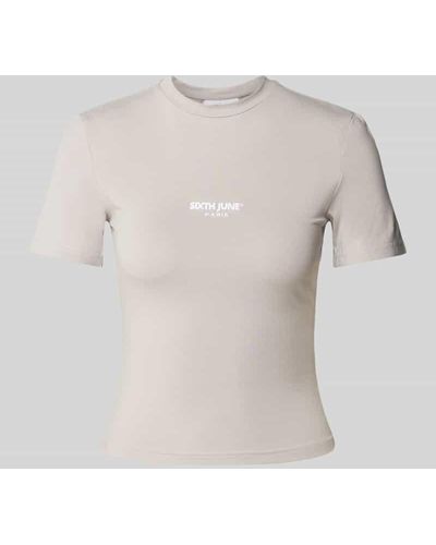 Sixth June T-Shirt mit Label-Stitching - Weiß